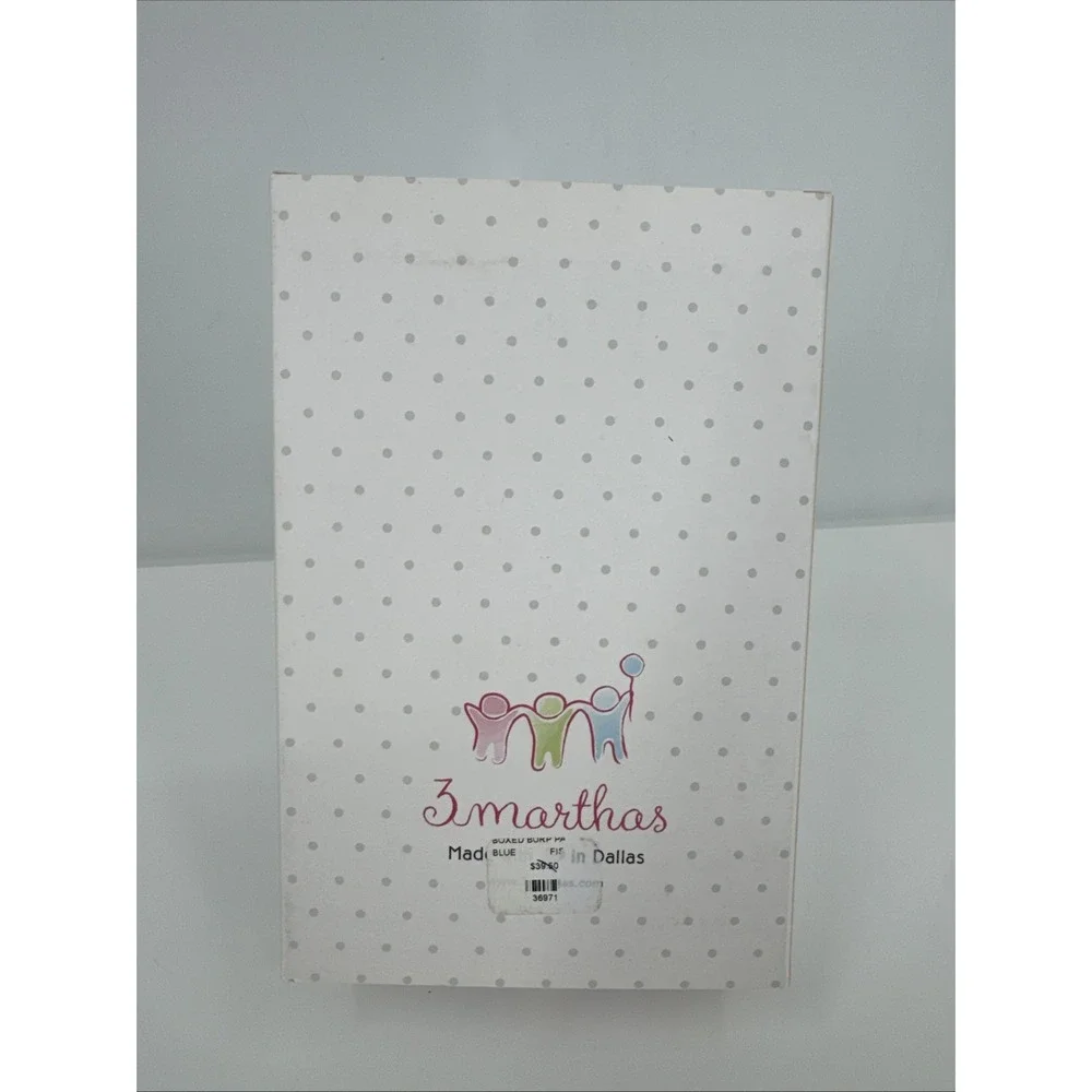 3 MARTHAS‎ Multi Color Fish Medium BIB AND BURP Pad BOXED GIFT SET-NIB